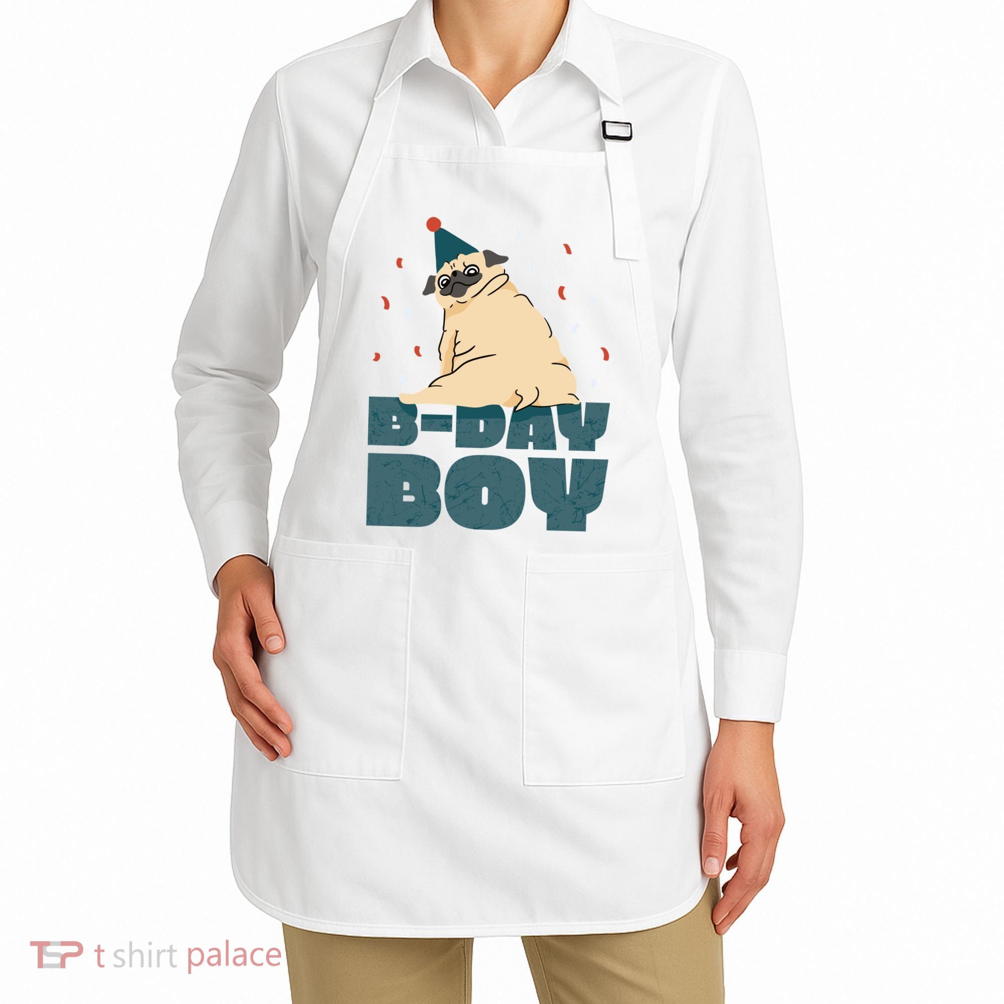 Birthday Boy Pug Apron
