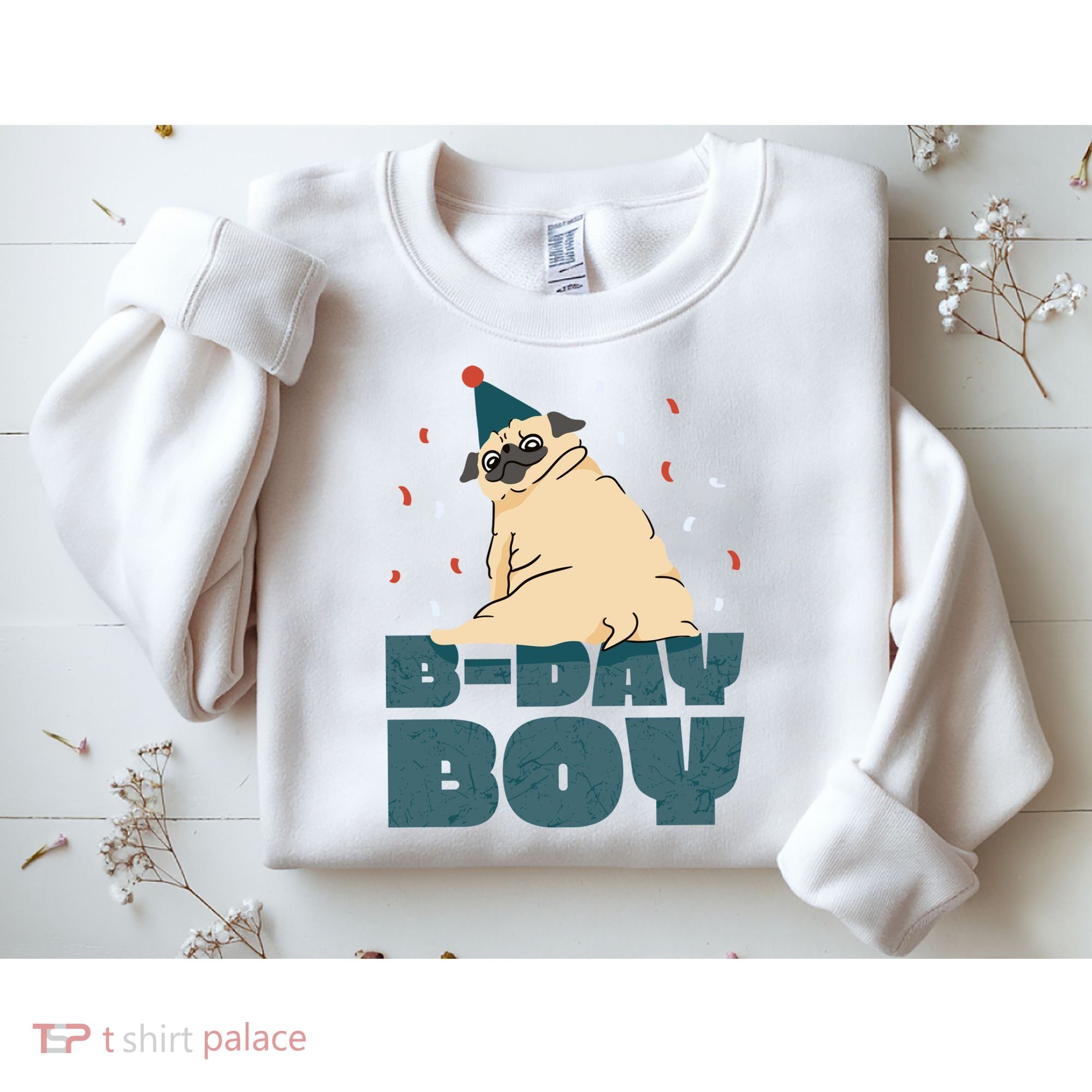 Birthday Boy Pug Sweatshirt