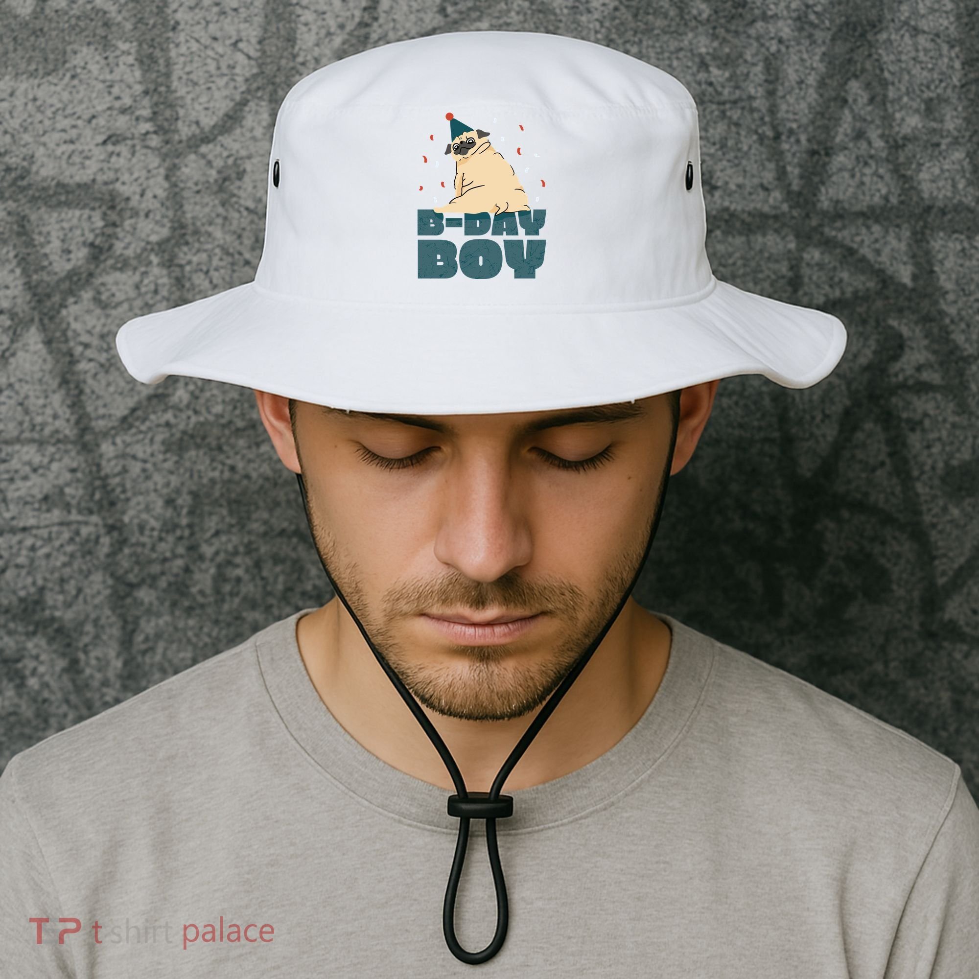 Birthday Boy Pug Bucket Hat