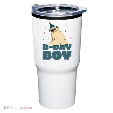 Birthday Boy Pug Tumbler