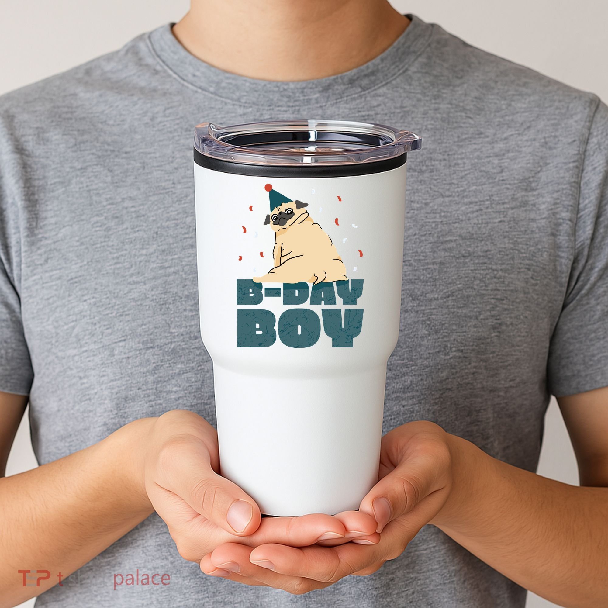 Birthday Boy Pug Tumbler