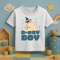Birthday Boy Pug Toddler T-Shirt thumb 3