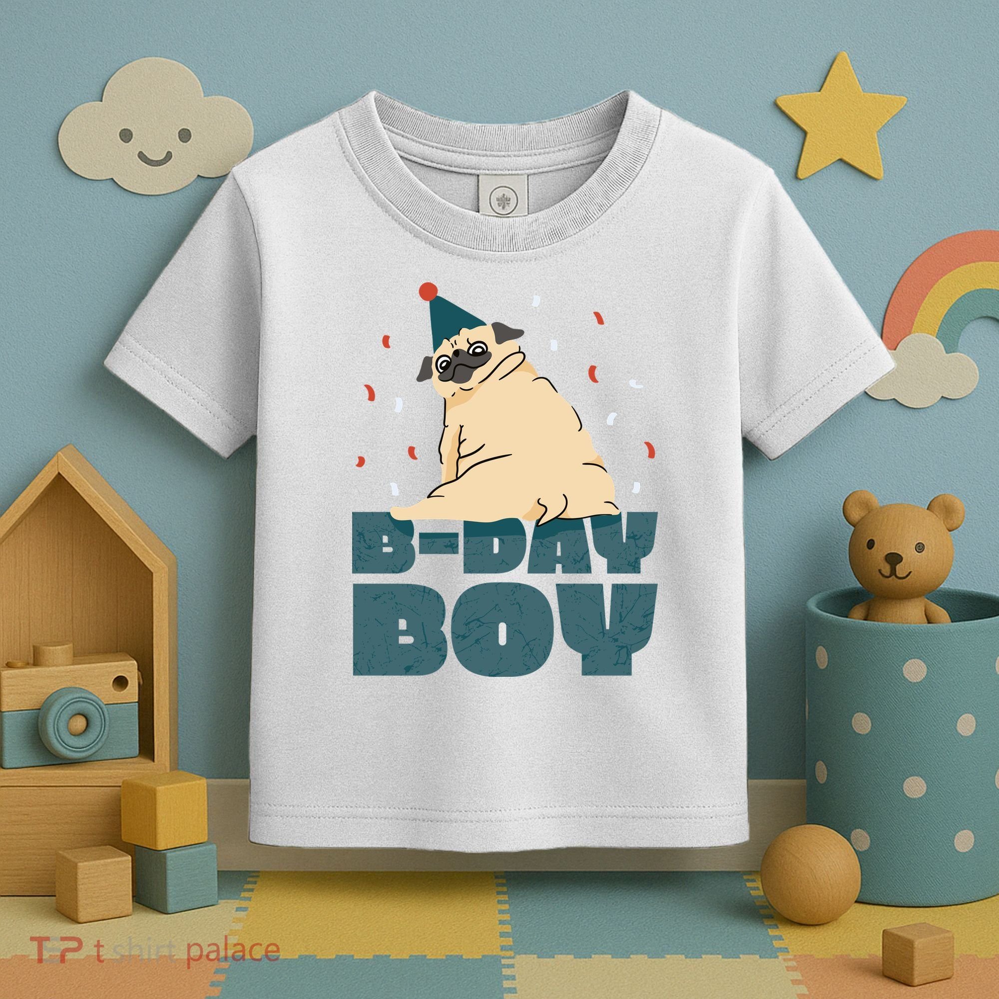 Birthday Boy Pug Toddler T-Shirt
