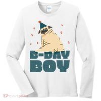 Birthday Boy Pug Women's Long Sleeve Shirt thumb 0