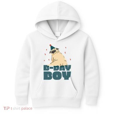 Birthday Boy Pug Kids Hoodie