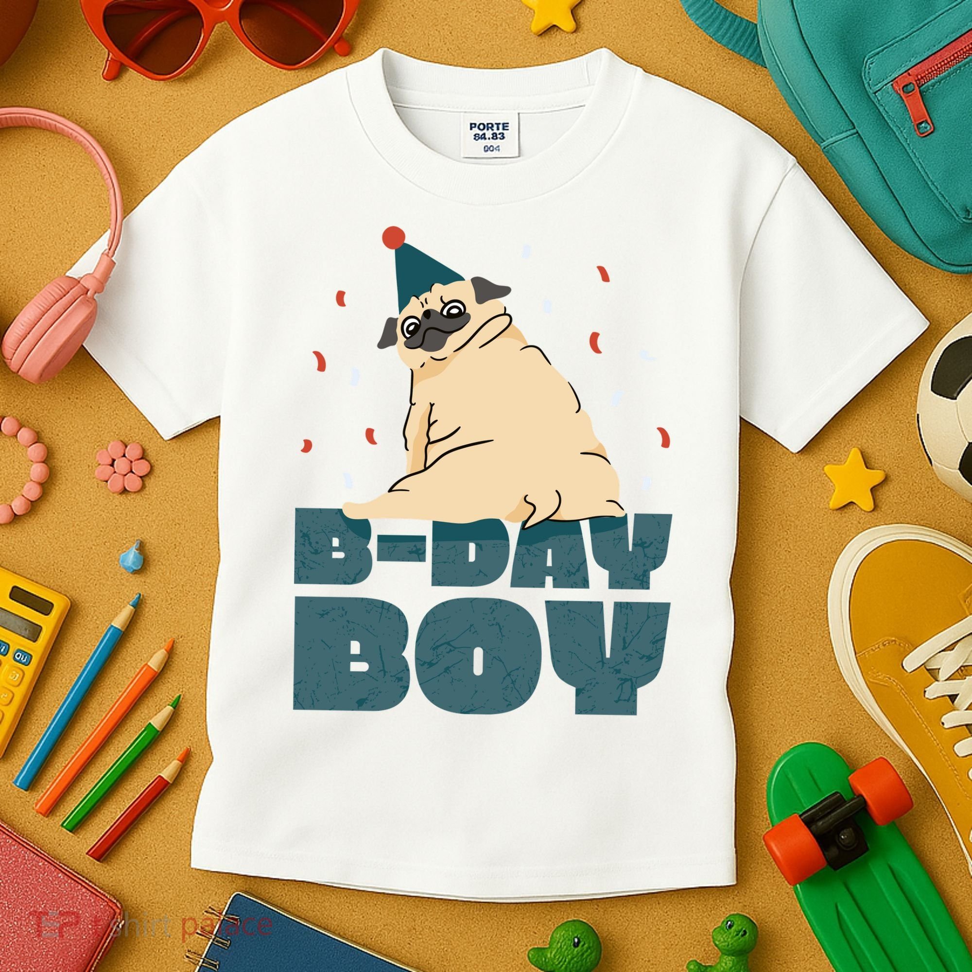 Birthday Boy Pug Kids T-Shirt