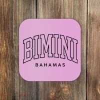 Bimini Bahamas Preppy Retro Throwback Souvenir Coaster thumb 0