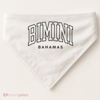 Bimini Bahamas Preppy Retro Throwback Souvenir USA-Made Doggie Bandana thumb 0