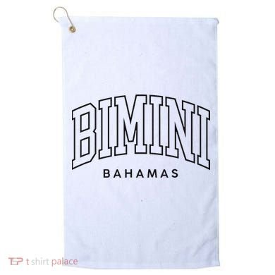 Bimini Bahamas Preppy Retro Throwback Souvenir Golf Towel