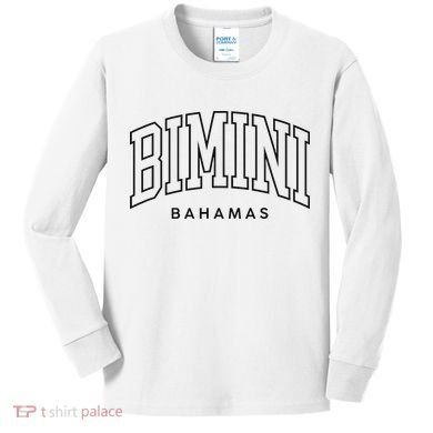 Bimini Bahamas Preppy Retro Throwback Souvenir Kids Long Sleeve Shirt