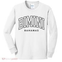 Bimini Bahamas Preppy Retro Throwback Souvenir Kids Long Sleeve Shirt thumb 0
