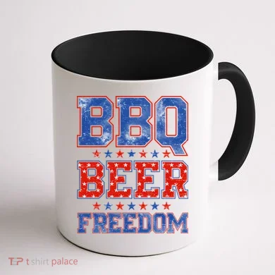 BBQ Beer Freedom Coffee Mug back