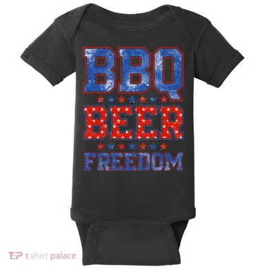 BBQ Beer Freedom Baby Bodysuit