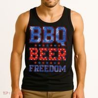 BBQ Beer Freedom Tank Top thumb 3