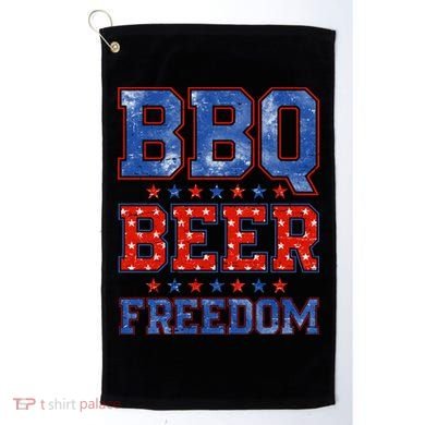 BBQ Beer Freedom Golf Towel