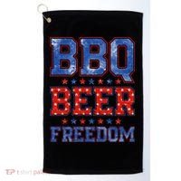 BBQ Beer Freedom Golf Towel thumb 0