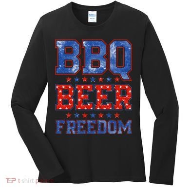 BBQ Beer Freedom Women's Long Sleeve Shirt