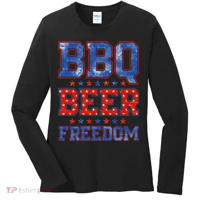 BBQ Beer Freedom Women's Long Sleeve Shirt