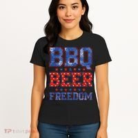 BBQ Beer Freedom Women's T-Shirt thumb 4