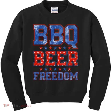 BBQ Beer Freedom Kids Sweatshirt