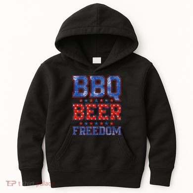 BBQ Beer Freedom Kids Hoodie