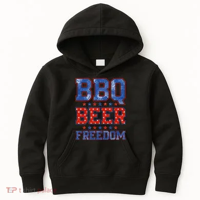 BBQ Beer Freedom Kids Hoodie