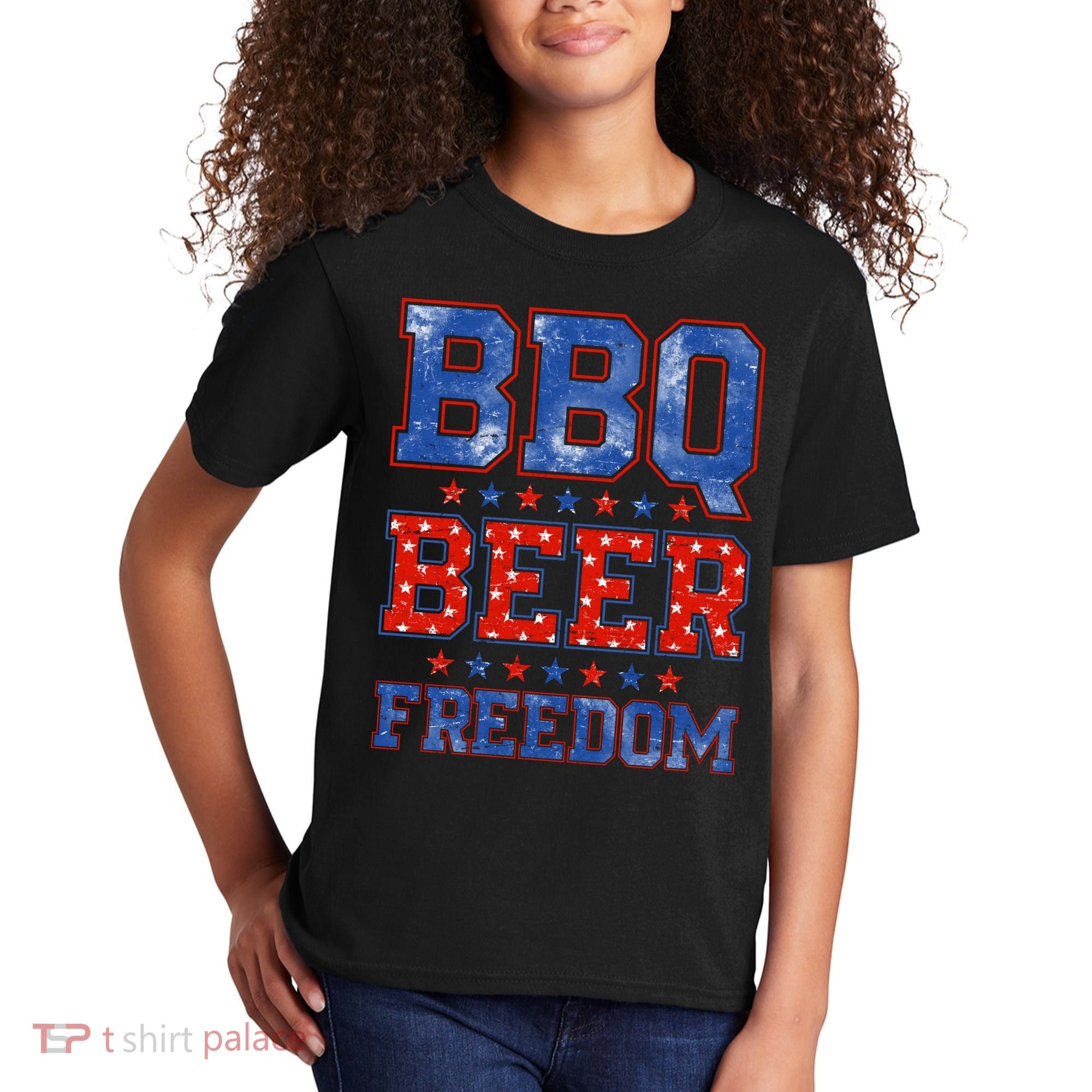 BBQ Beer Freedom Kids T-Shirt