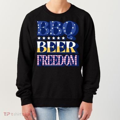 BBQ Beer Freedom Patriotic Women's Sweatshirt
