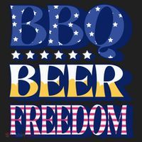 BBQ Beer Freedom Patriotic Women's Sweatshirt thumb 2