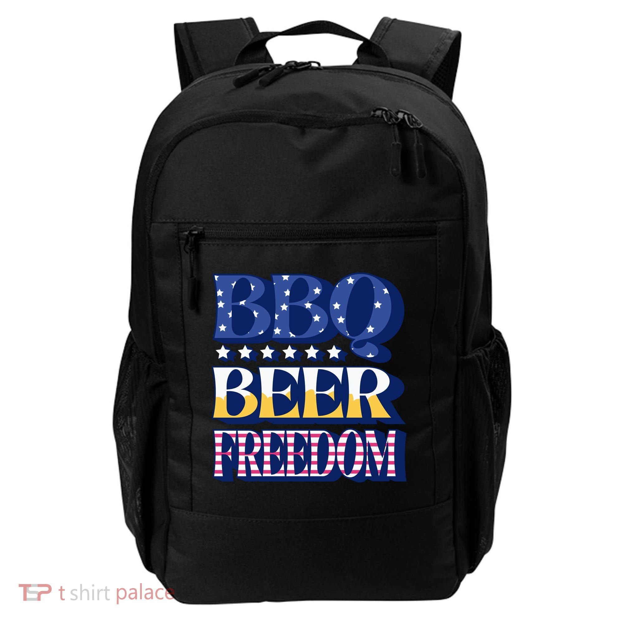 BBQ Beer Freedom Patriotic Backpack