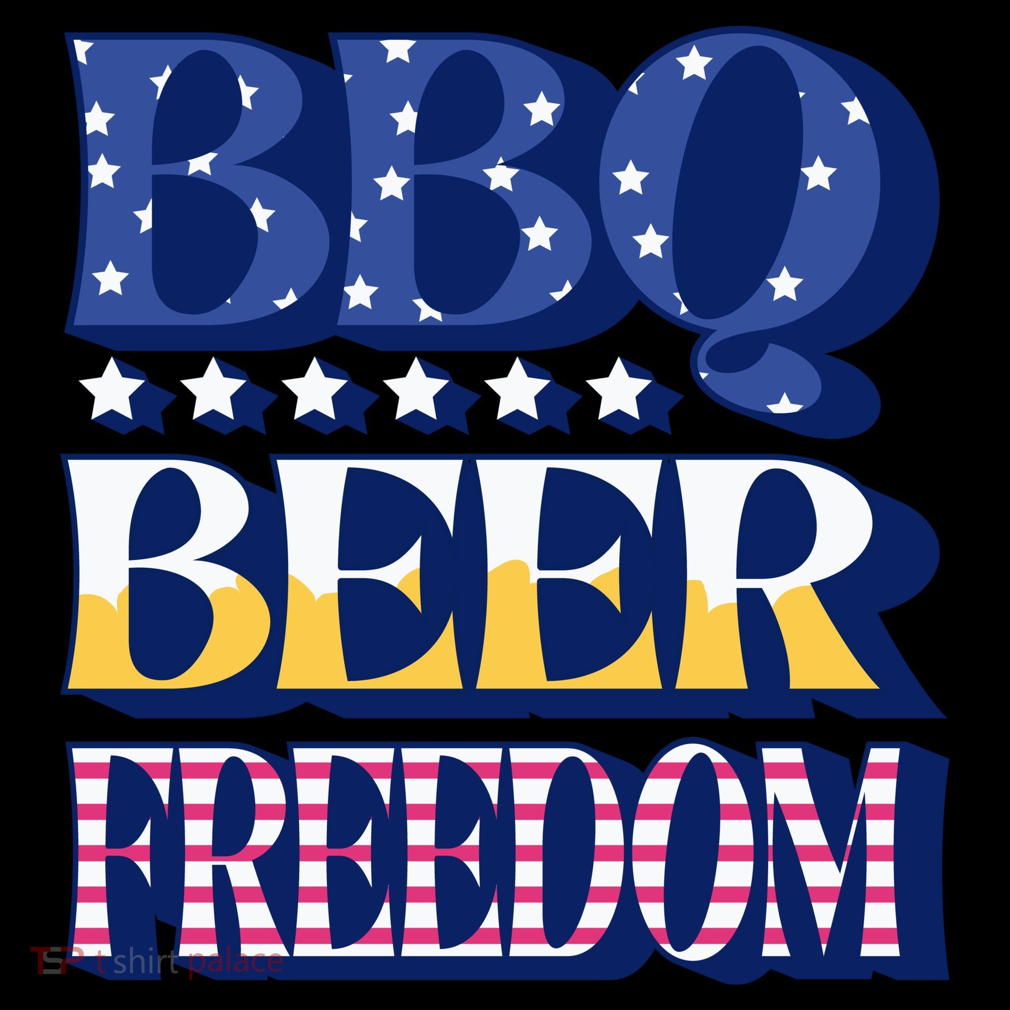 BBQ Beer Freedom Patriotic Coaster