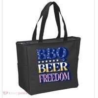 BBQ Beer Freedom Patriotic Tote Bag thumb 2