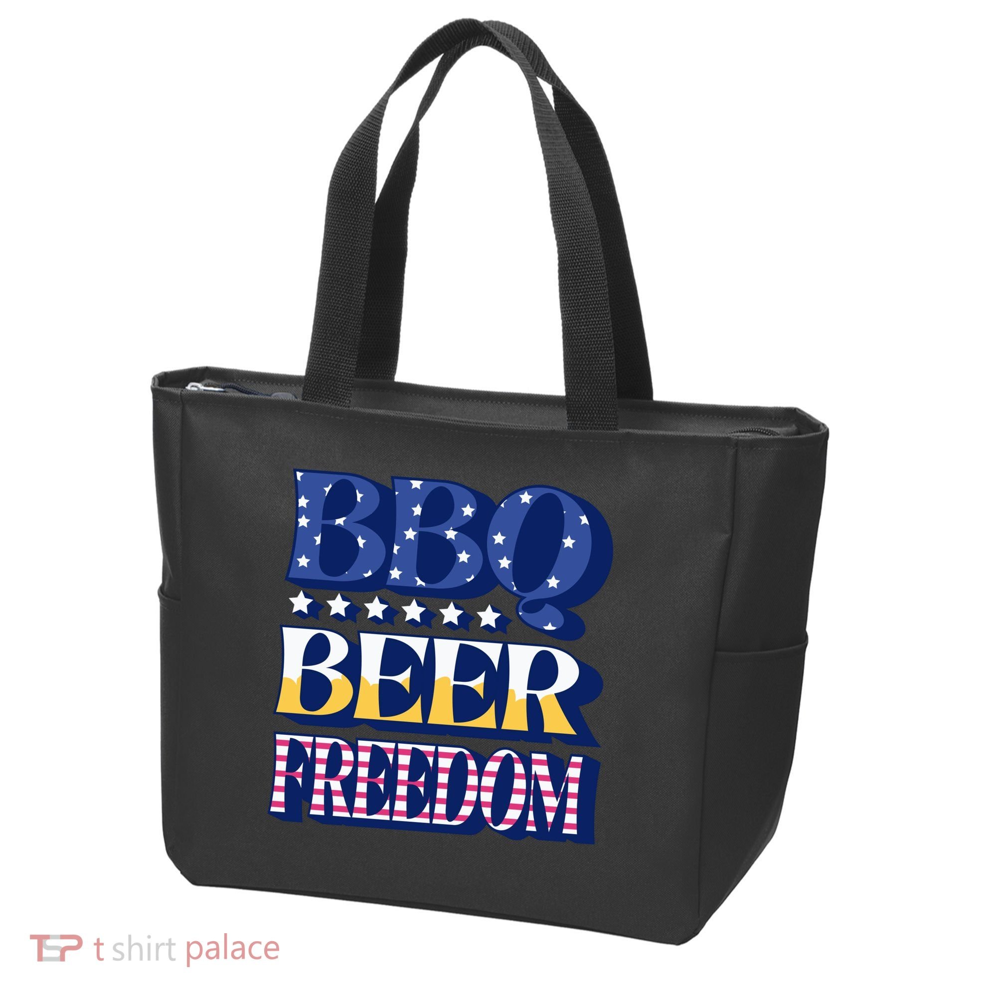 BBQ Beer Freedom Patriotic Tote Bag