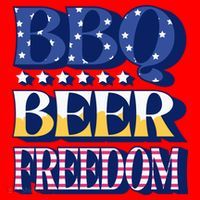 BBQ Beer Freedom Patriotic Santa Hat thumb 1