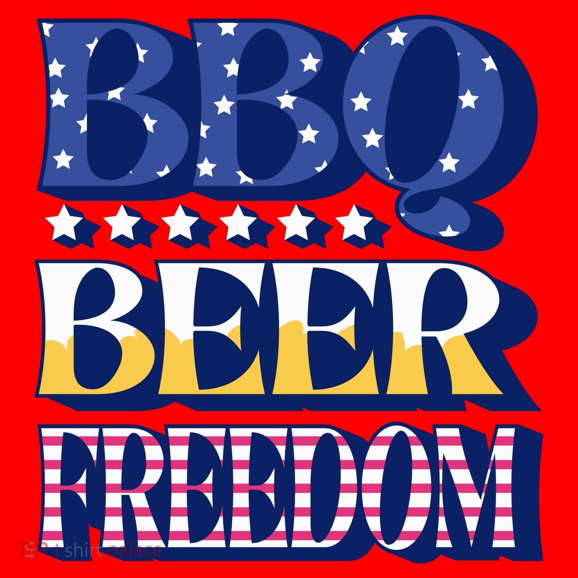 BBQ Beer Freedom Patriotic Santa Hat