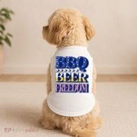 BBQ Beer Freedom Patriotic Doggie Tank thumb 2