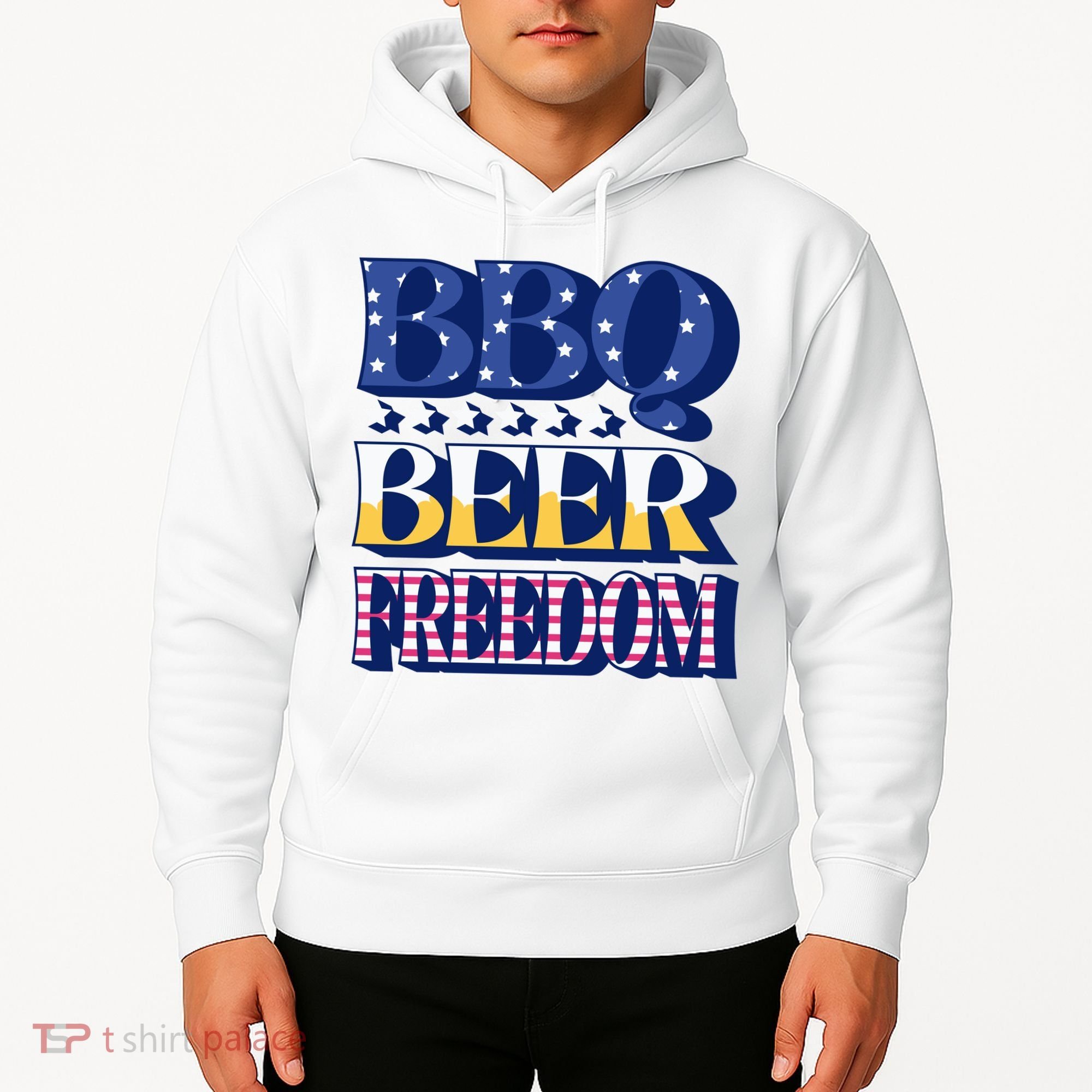 BBQ Beer Freedom Patriotic Hoodie