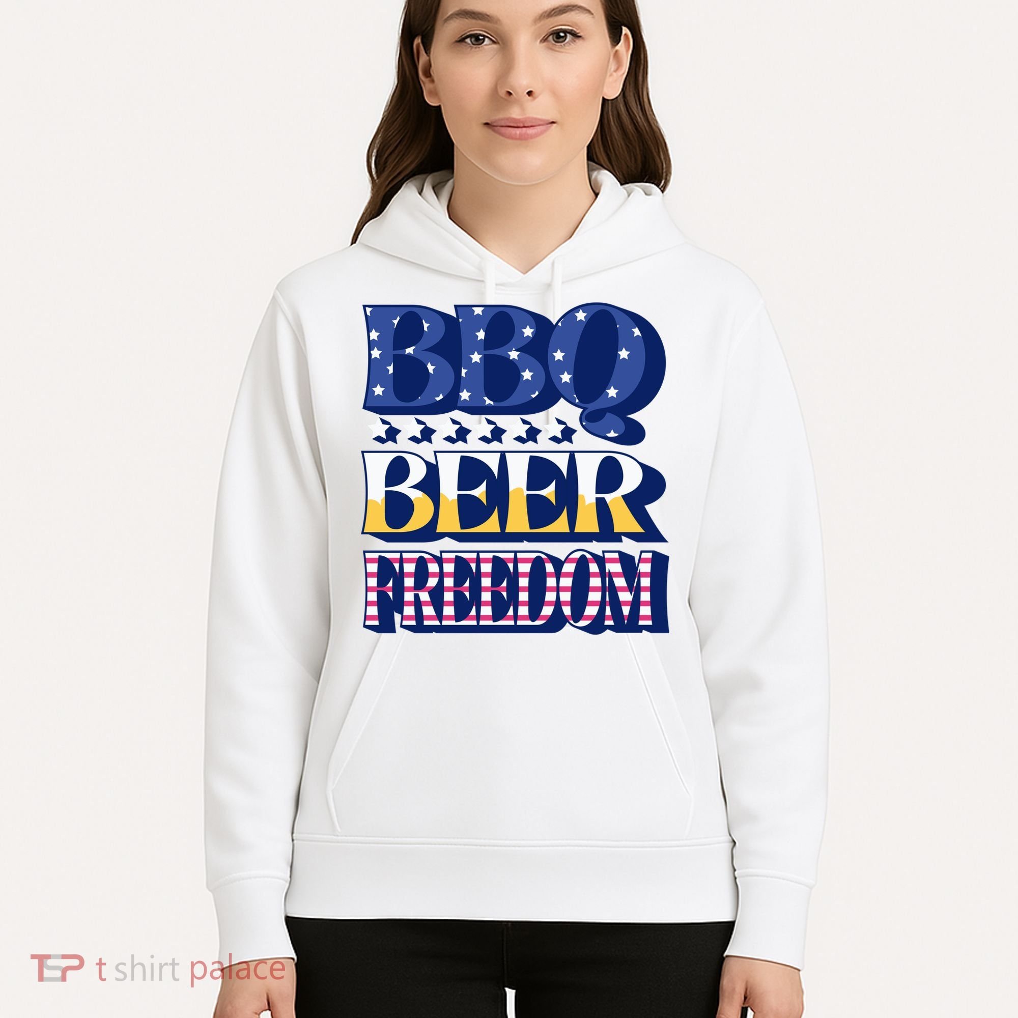 BBQ Beer Freedom Patriotic Hoodie