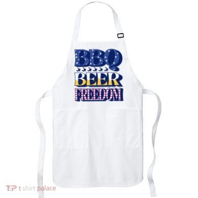 BBQ Beer Freedom Patriotic Apron