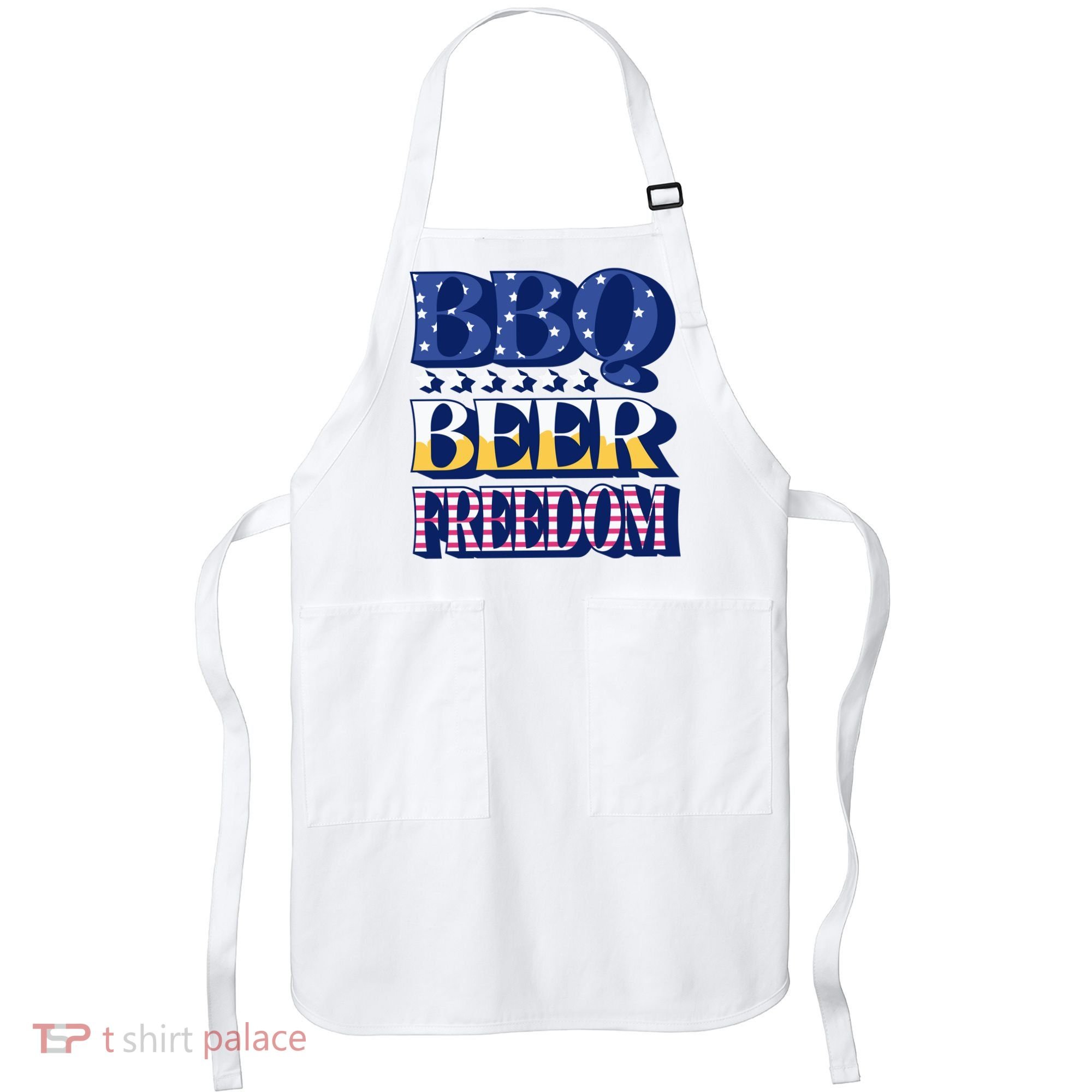 BBQ Beer Freedom Patriotic Apron