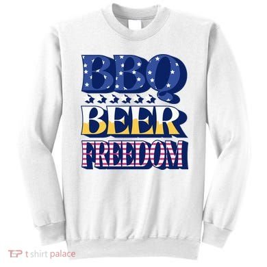 BBQ Beer Freedom Patriotic Sweatshirt