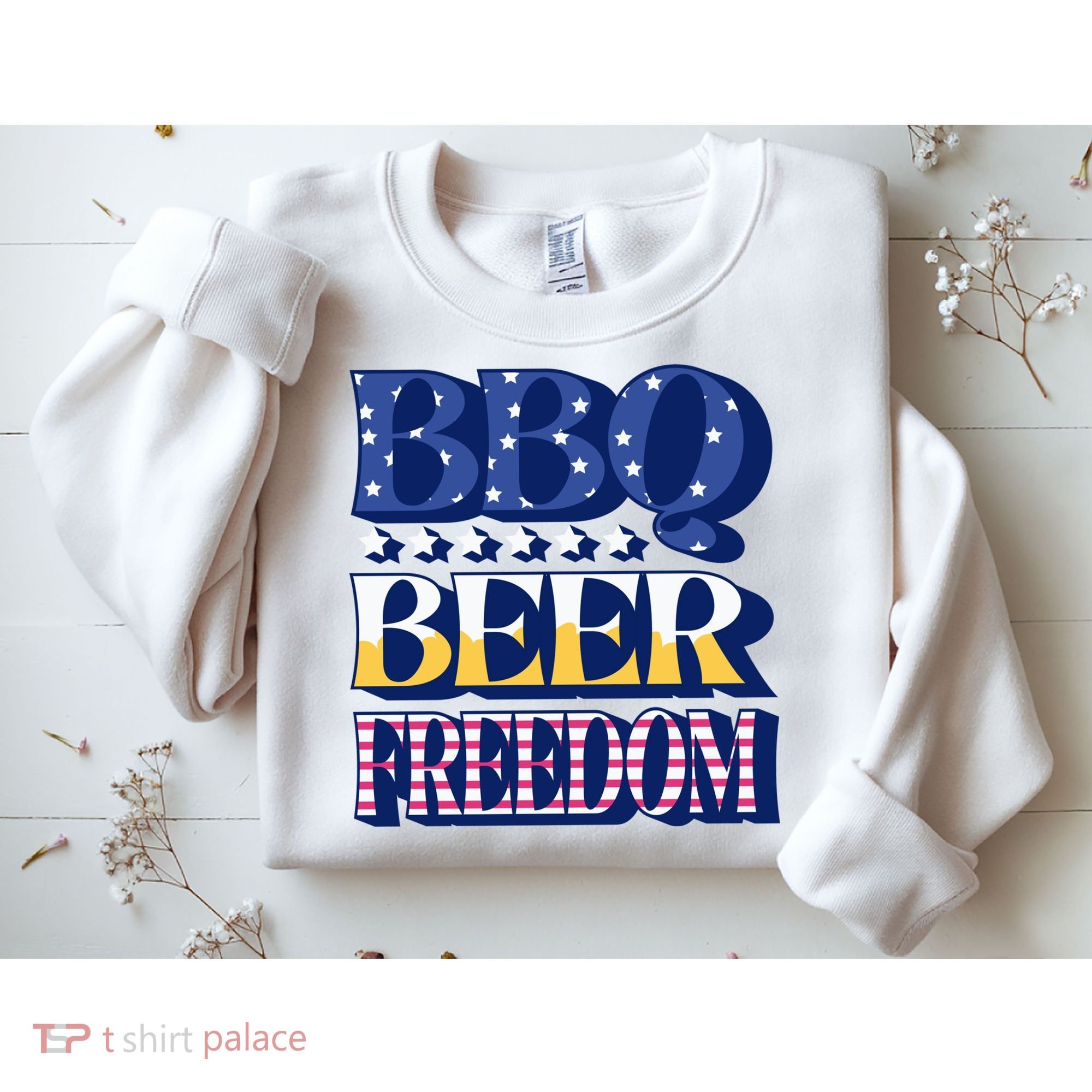 BBQ Beer Freedom Patriotic Sweatshirt