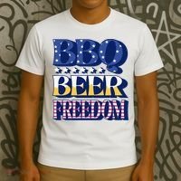 BBQ Beer Freedom Patriotic T-Shirt thumb 3