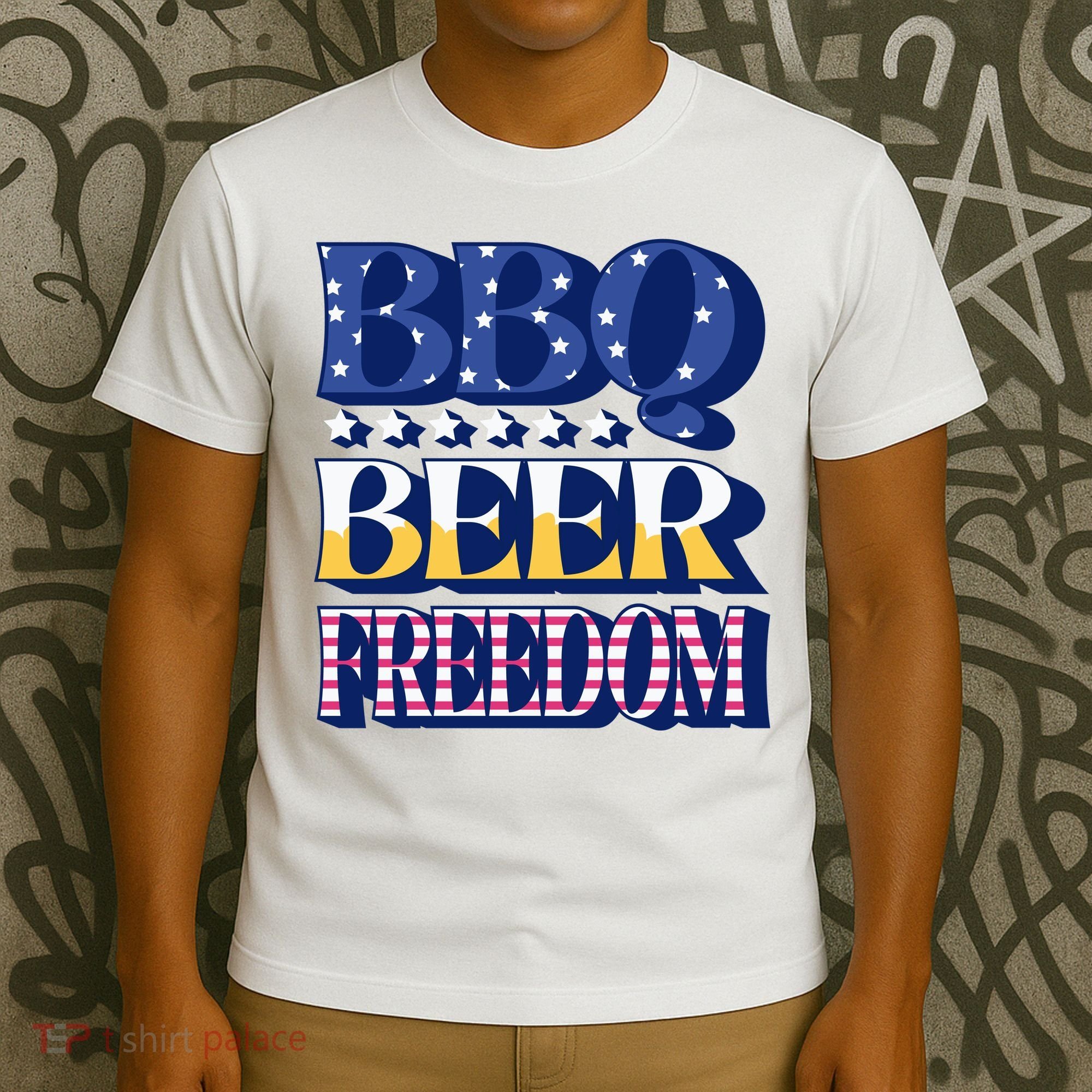 BBQ Beer Freedom Patriotic T-Shirt