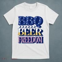 BBQ Beer Freedom Patriotic T-Shirt thumb 5