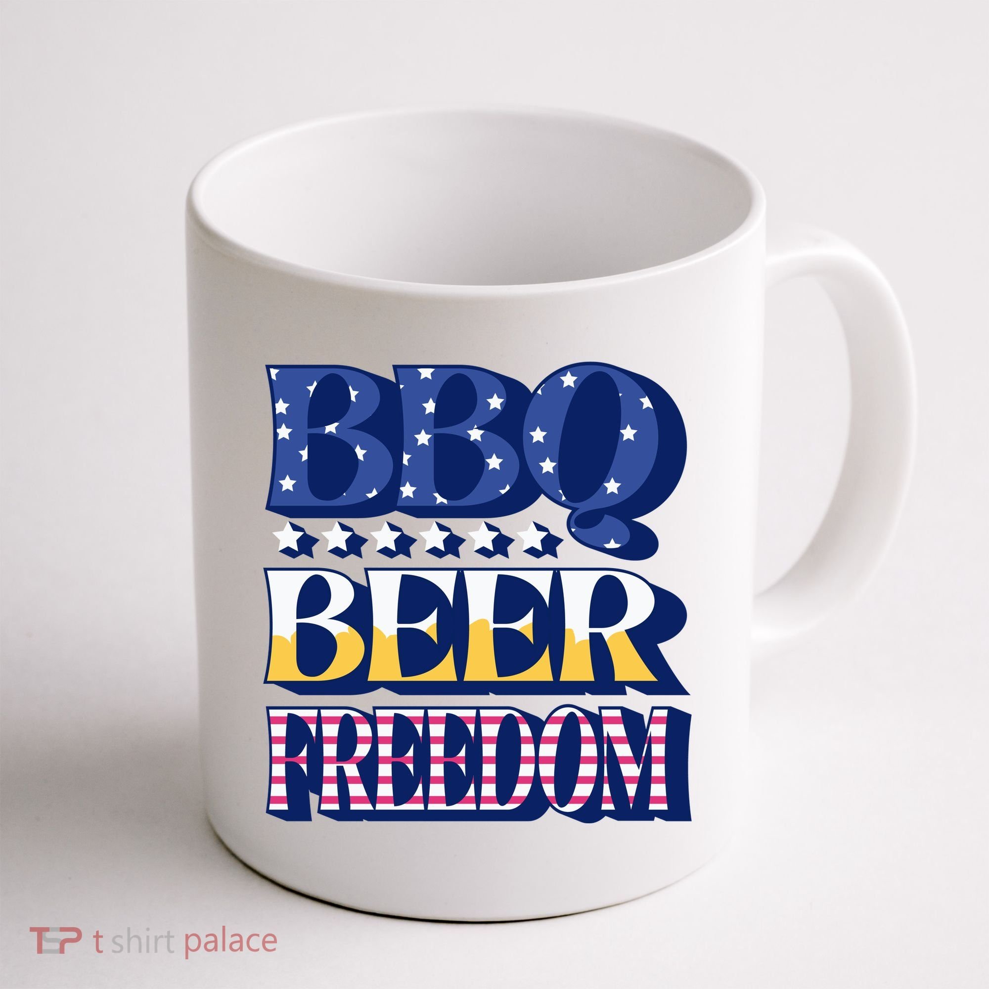 BBQ Beer Freedom Patriotic Coffee Mug