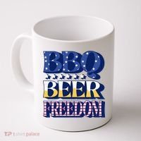 BBQ Beer Freedom Patriotic Coffee Mug thumb 0