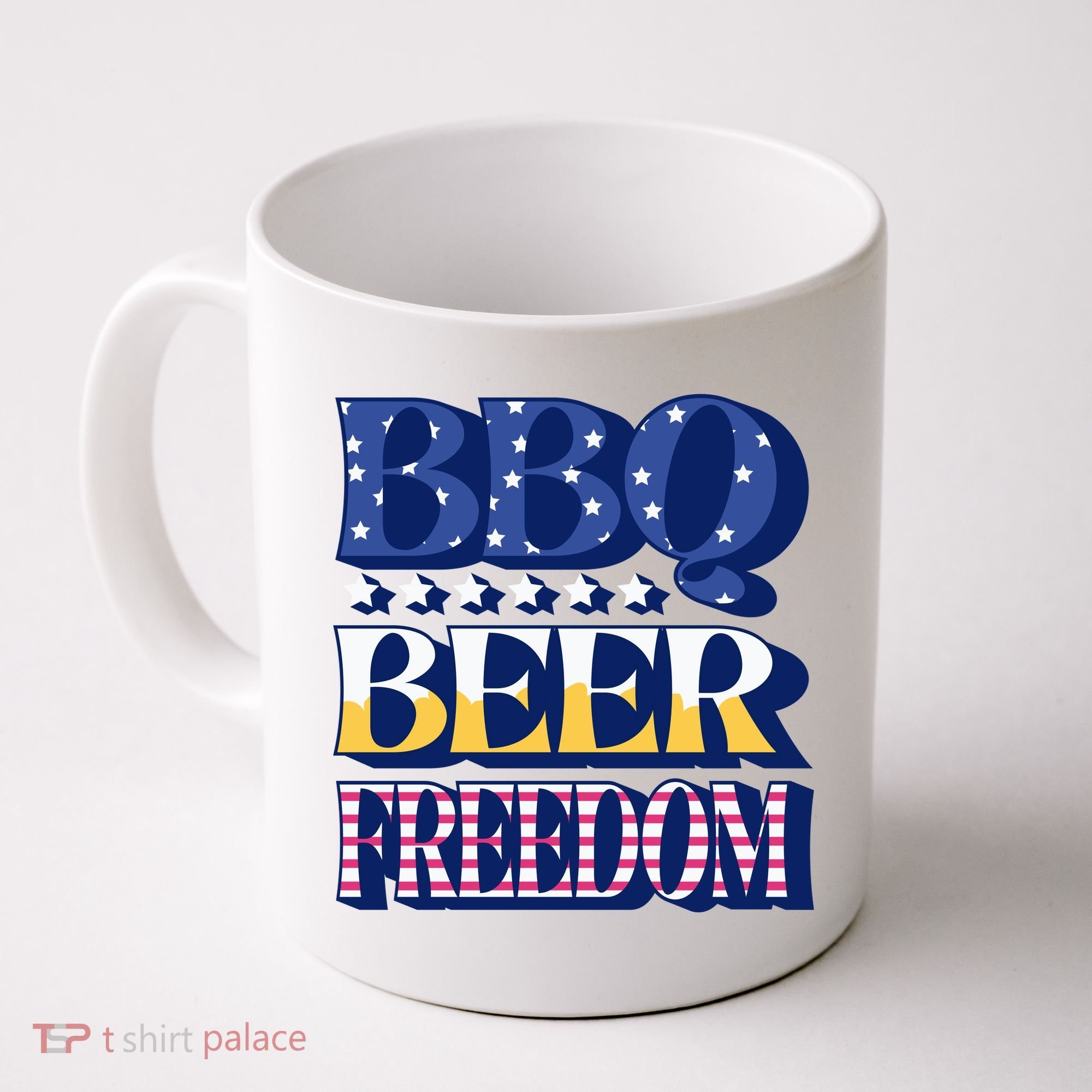 BBQ Beer Freedom Patriotic Coffee Mug