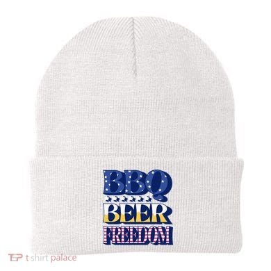 BBQ Beer Freedom Patriotic Beanie