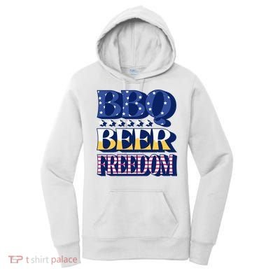 BBQ Beer Freedom Patriotic Women's Hoodie